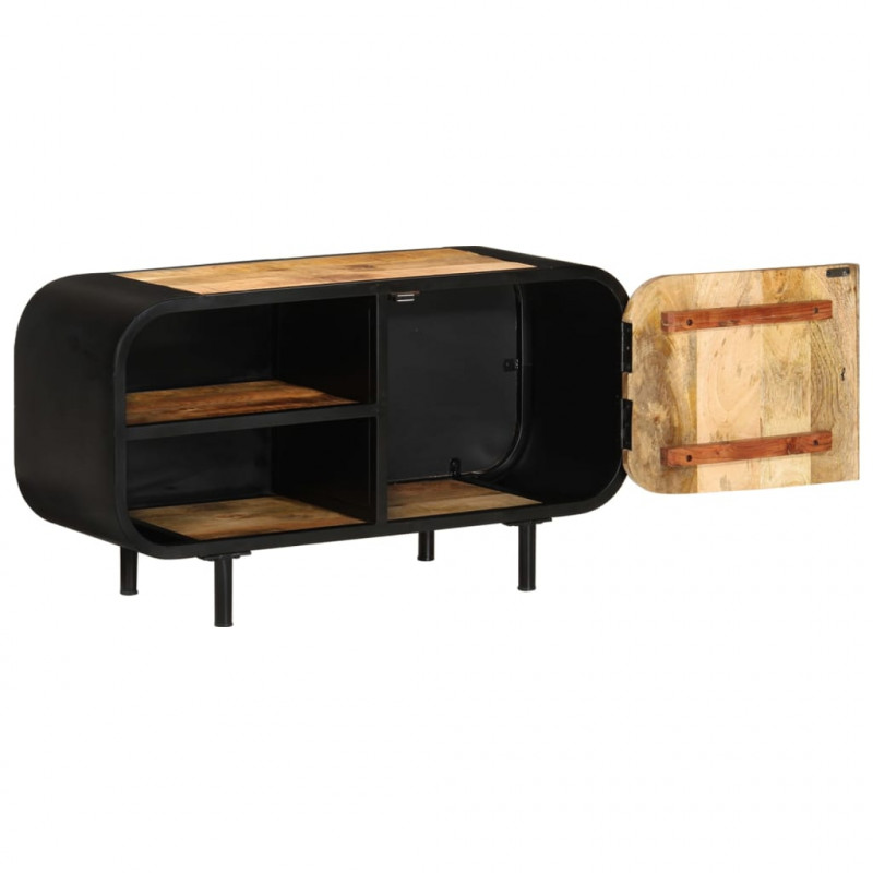 Szafka pod TV, 90x30x48 cm, surowe drewno mango