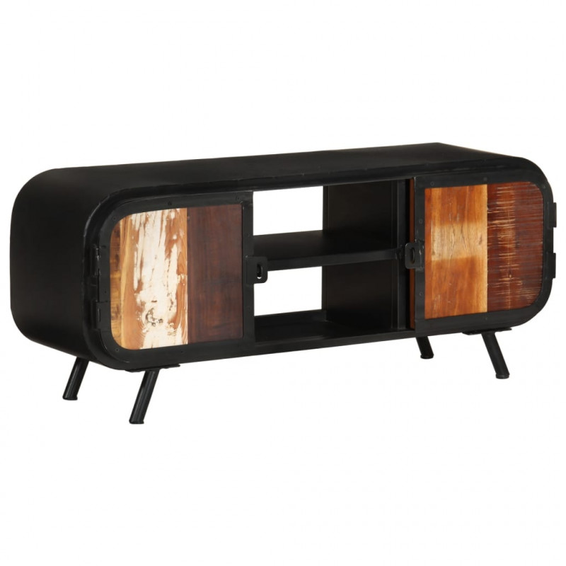 Szafka pod TV, 110x30x45 cm, lite drewno odzyskane