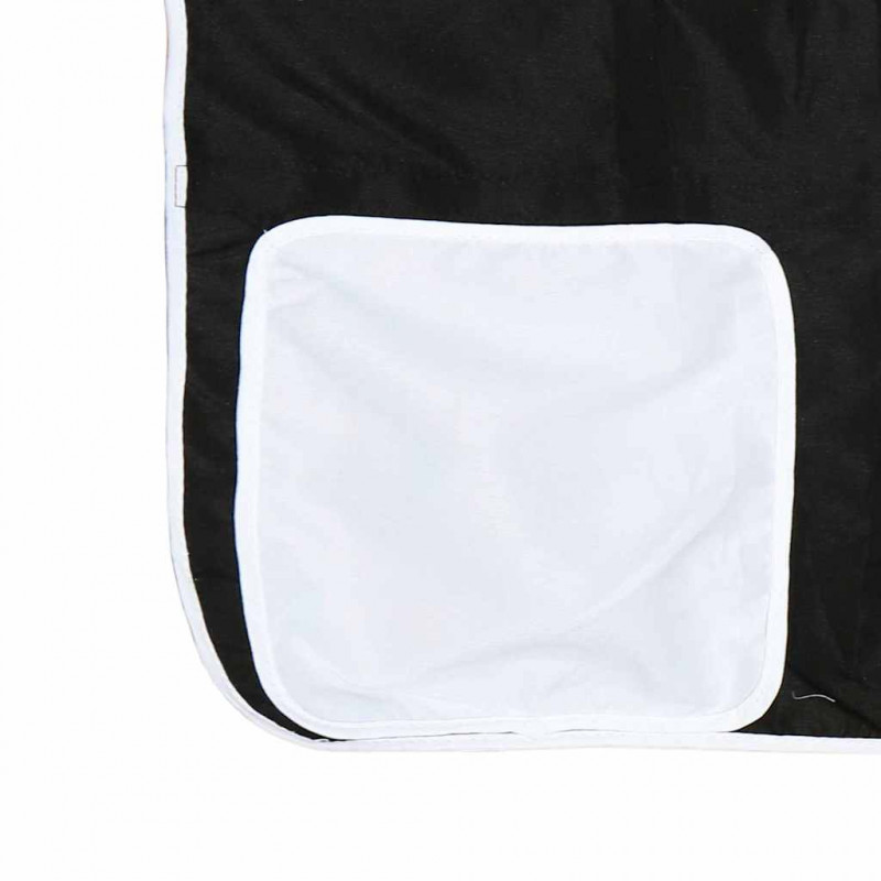 Łóżko na antresoli, ze zjeżdżalnią i zasłonkami, 80x200 cm