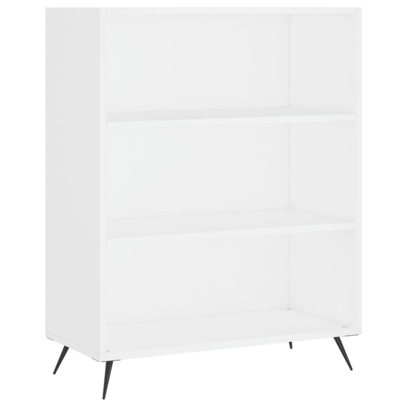 Regał, biały, 69,5x32,5x180 cm, materiał drewnopochodny