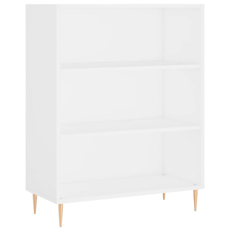 Regał, biały, 69,5x32,5x180 cm, materiał drewnopochodny