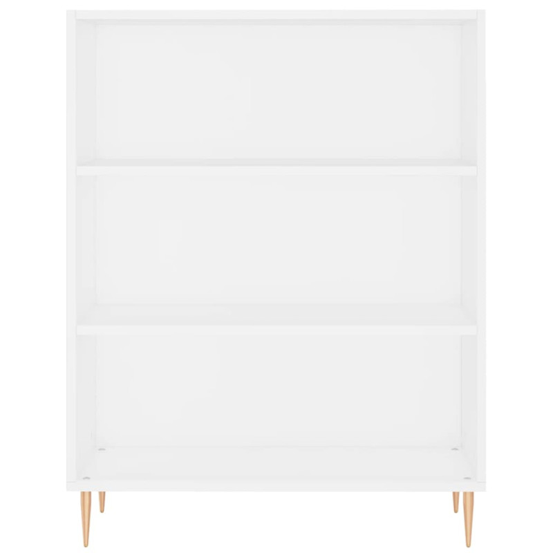 Regał, biały, 69,5x32,5x180 cm, materiał drewnopochodny