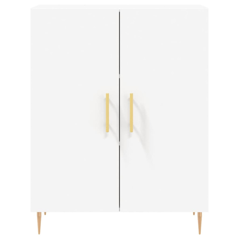 Witrynka, biała, 69,5x34x180 cm, materiał drewnopochodny