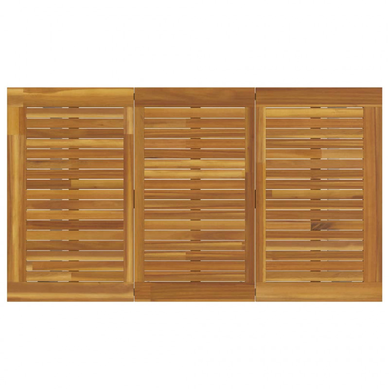 Zestaw do jadalni w ogrodzie 5 pcs Szary Lite Drewno Akacji