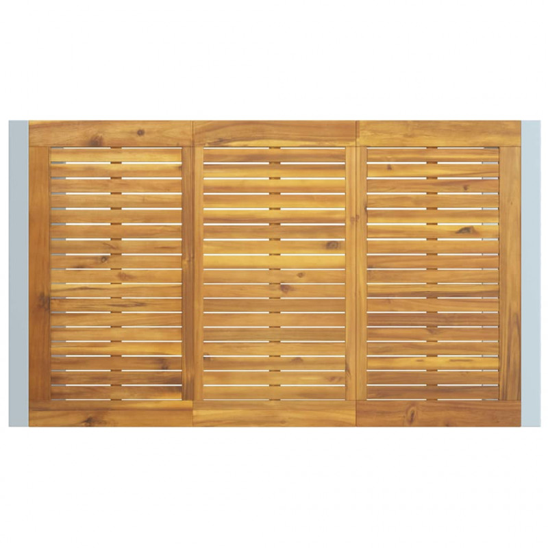 Zestaw do jadalni w ogrodzie 5 pcs Szary Lite Drewno Akacji
