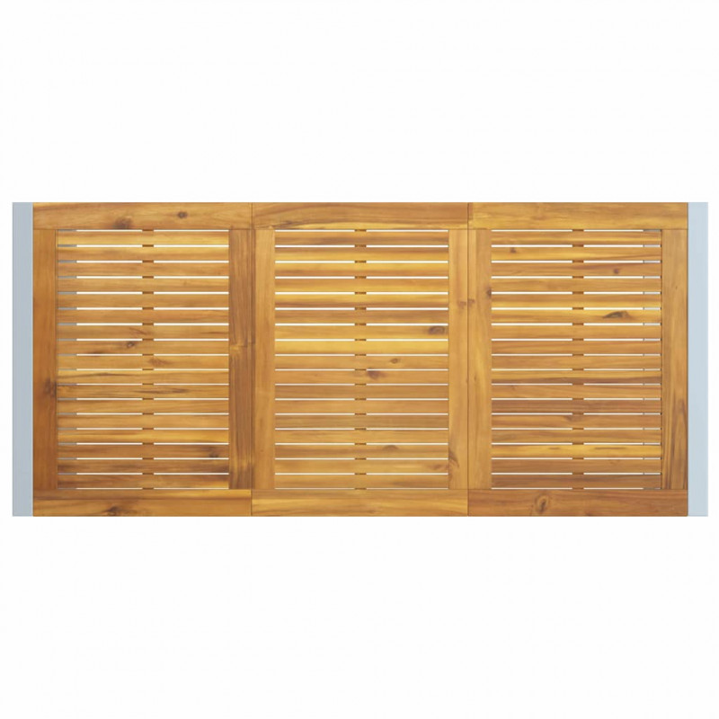 Zestaw do jadalni w ogrodzie 7 pcs Szary Lite Drewno Akacji