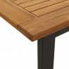 Zestaw do jadalni w ogrodzie 9 pcs Czarny Lite Drewno Akacji