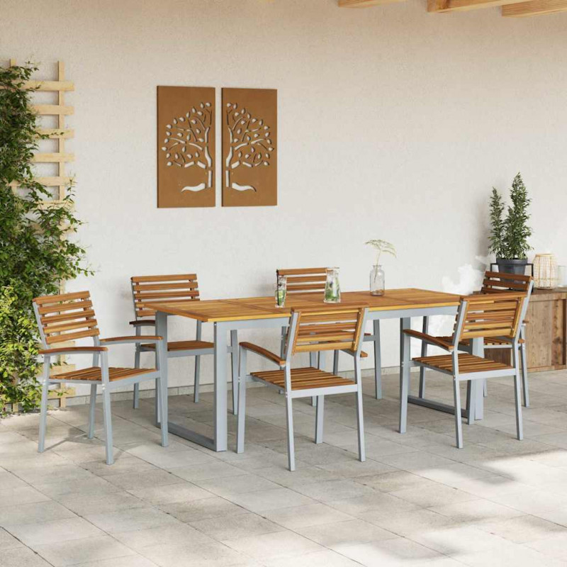 Krzesło Ogrodowe 6 pcs Brązowy 56 x 57 x 87 cm