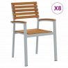 Krzesło Ogrodowe 8 pcs Brązowy 56 x 57 x 87 cm