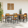 Krzesło składane 6 pcs Brązowy 56 x 57 x 87 cm