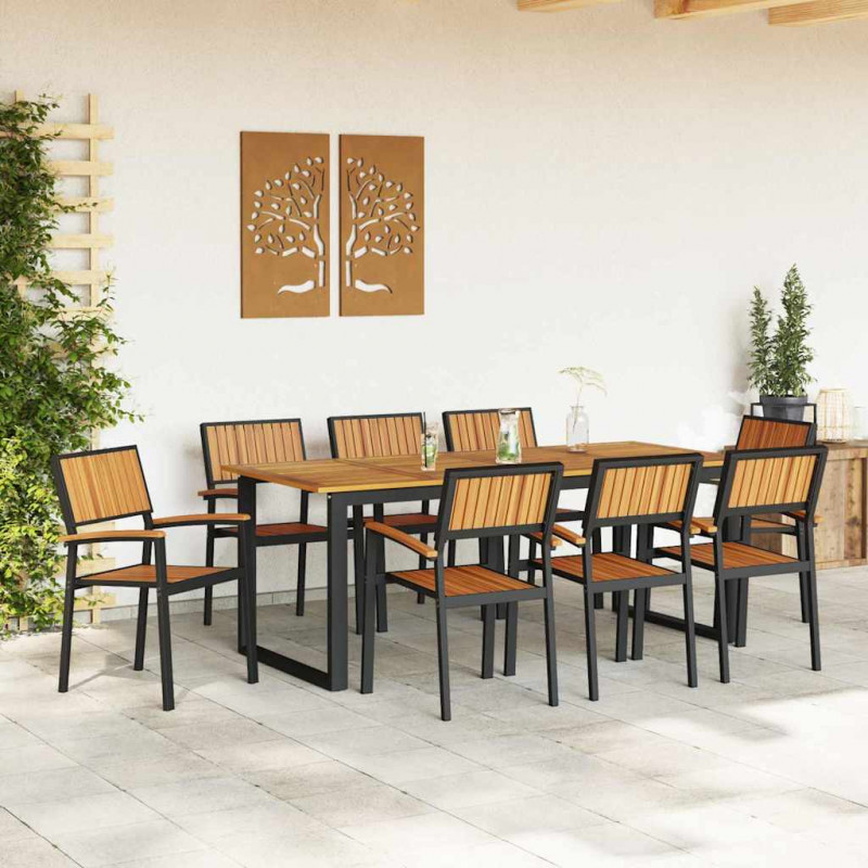 Krzesło składane 8 pcs Brązowy 56 x 57 x 87 cm