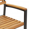Zestaw do jadalni w ogrodzie 7 pcs Czarny Lite Drewno Akacji