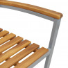 Zestaw do jadalni w ogrodzie 7 pcs Szary Lite Drewno Akacji