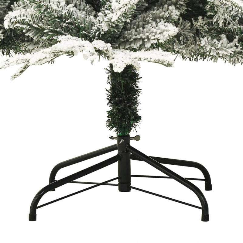 Sztuczna choinka pokryta śniegiem, zielona, 240 cm, PVC i PE