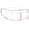 Łóżko kontynentalne z materacem, taupe, tkanina, 160x200 cm