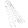 Lampki meteory, 8 szt., 30 cm, 192 ciepłe białe diody LED