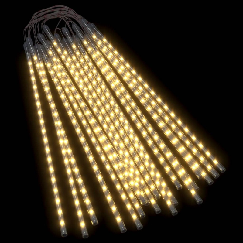 Lampki meteory, 20 szt., 50 cm, 720 ciepłych białych diod LED