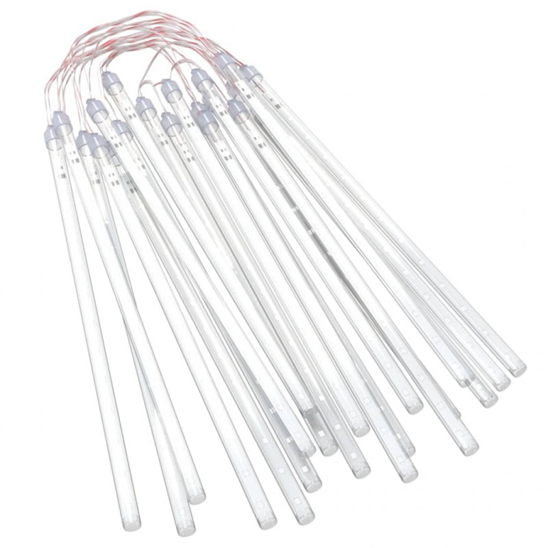 Lampki meteory, 20 szt., 30 cm, 480 zimnych białych diod LED