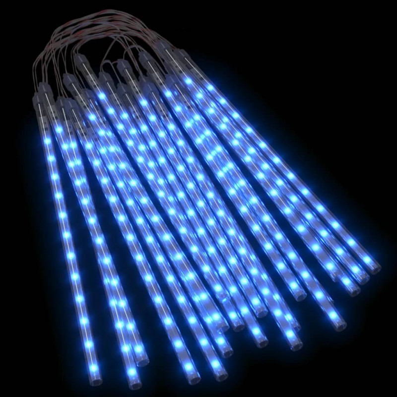 Lampki meteory, 20 szt., 30 cm, 480 niebieskich LED