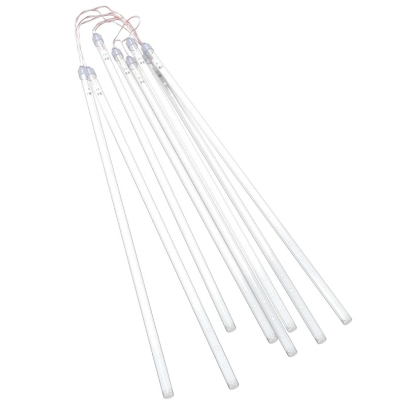 Lampki meteory, 8 szt., 50 cm, 288 niebieskich LED, wewn./zewn.