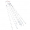 Lampki meteory, 8 szt., 50 cm, 288 niebieskich LED, wewn./zewn.