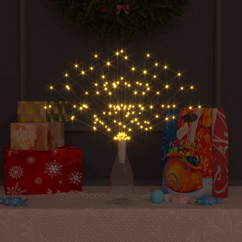 Ogrodowe lampki fajerwerkowe 4 szt., ciepła biel, 20 cm, 560LED