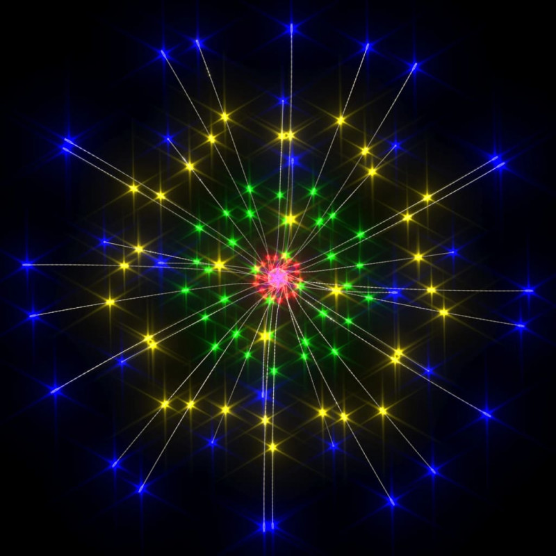 Ogrodowe lampki fajerwerkowe, kolorowe, 20 cm, 140 LED