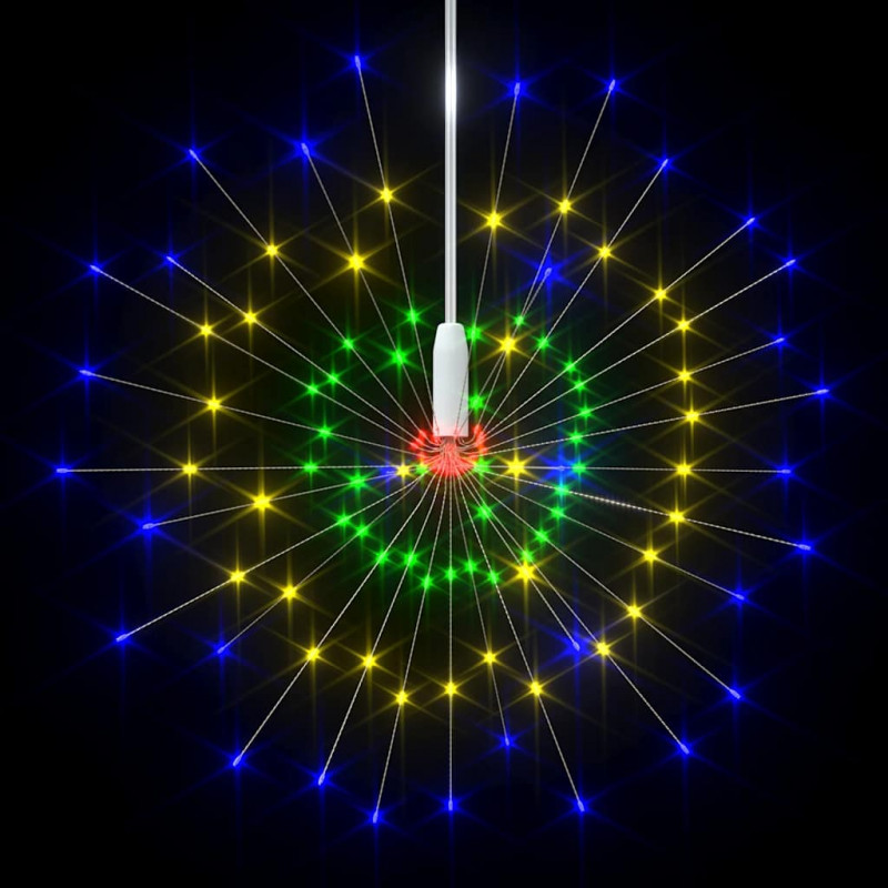 Ogrodowe lampki fajerwerkowe 2 szt., kolorowe, 20 cm, 280 LED