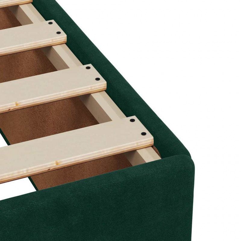 Łóżko kontynentalne z materacem, ciemnozielone, 160x200 cm