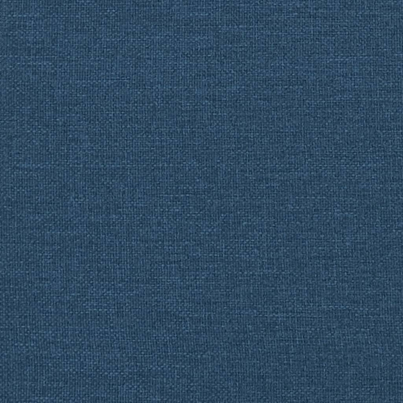 Łóżko kontynentalne z materacem, niebieskie, tkanina, 90x200 cm