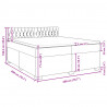 Łóżko kontynentalne z materacem, niebieskie, tkanina 200x200 cm
