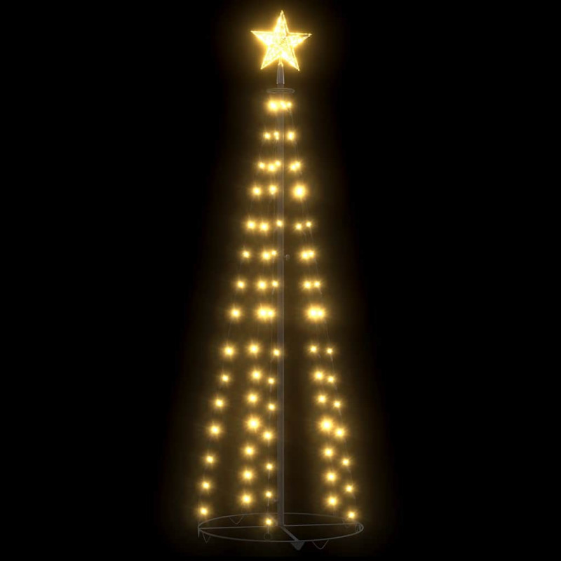 Ozdoba świąteczna w kształcie choinki, biała 84 LED, 50x150 cm