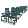 11-cz. zestaw mebli ogrodowych, plastikowy, zielony