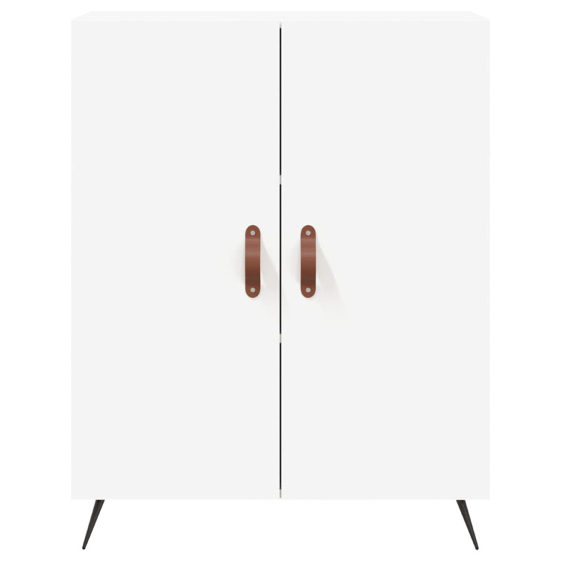 Witrynka, biała, 69,5x34x180 cm, materiał drewnopochodny