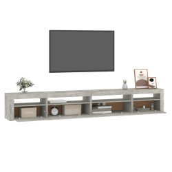 Szafka pod TV z oświetleniem LED, szarość betonu, 270x35x40 cm