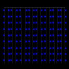 Kurtyna lampek, 3x3m, 300 niebieskich diod LED, 8 funkcji