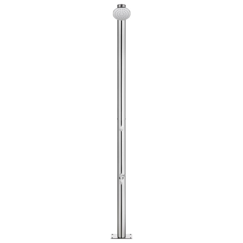 Prysznic ogrodowy z brązową podstawą, 220 cm, stal nierdzewna