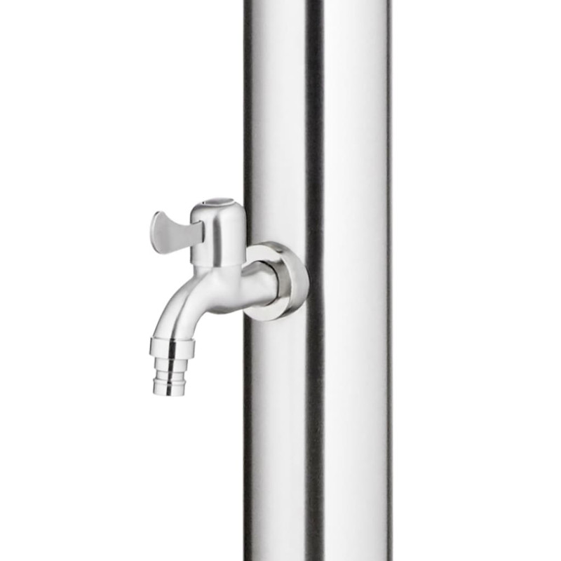 Prysznic ogrodowy z brązową podstawą, 220 cm, stal nierdzewna