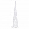 Stożek dekoracyjny, akrylowy, kolorowy, LED, 90 cm