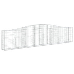 Kosze gabionowe, 3 szt, 400x30x80/100 cm, galwanizowane żelazo