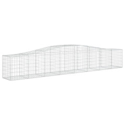 Kosze gabionowe, 2 szt, 400x50x60/80 cm, galwanizowane żelazo