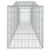 Kosze gabionowe, 2 szt, 400x50x60/80 cm, galwanizowane żelazo