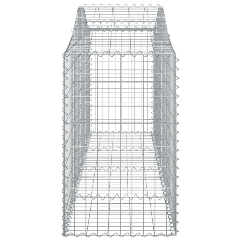 Kosze gabionowe, 5 szt, 200x50x80/100 cm, galwanizowane żelazo