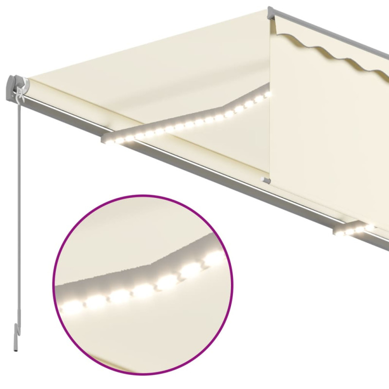 Automatyczna markiza z zasłoną, LED i czujnikiem, 4,5x3 cm