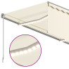 Automatyczna markiza z zasłoną, LED i czujnikiem, 4,5x3 cm