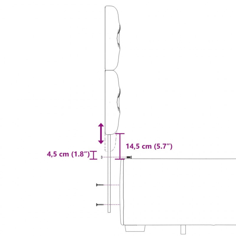 Łóżko kontynentalne z materacem, czarne, tkanina, 200x200 cm