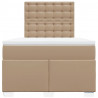 Łóżko typu box spring z materacem, cappuccino, 120x190cm ekoskóra