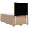 Łóżko typu box spring z materacem, cappuccino, 120x190cm ekoskóra
