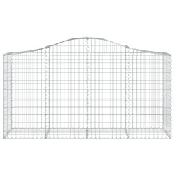 Kosze gabionowe, 5 szt, 200x50x100/120 cm, galwanizowane żelazo