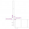 Łóżko kontynentalne z materacem, taupe, tkanina, 90x190 cm